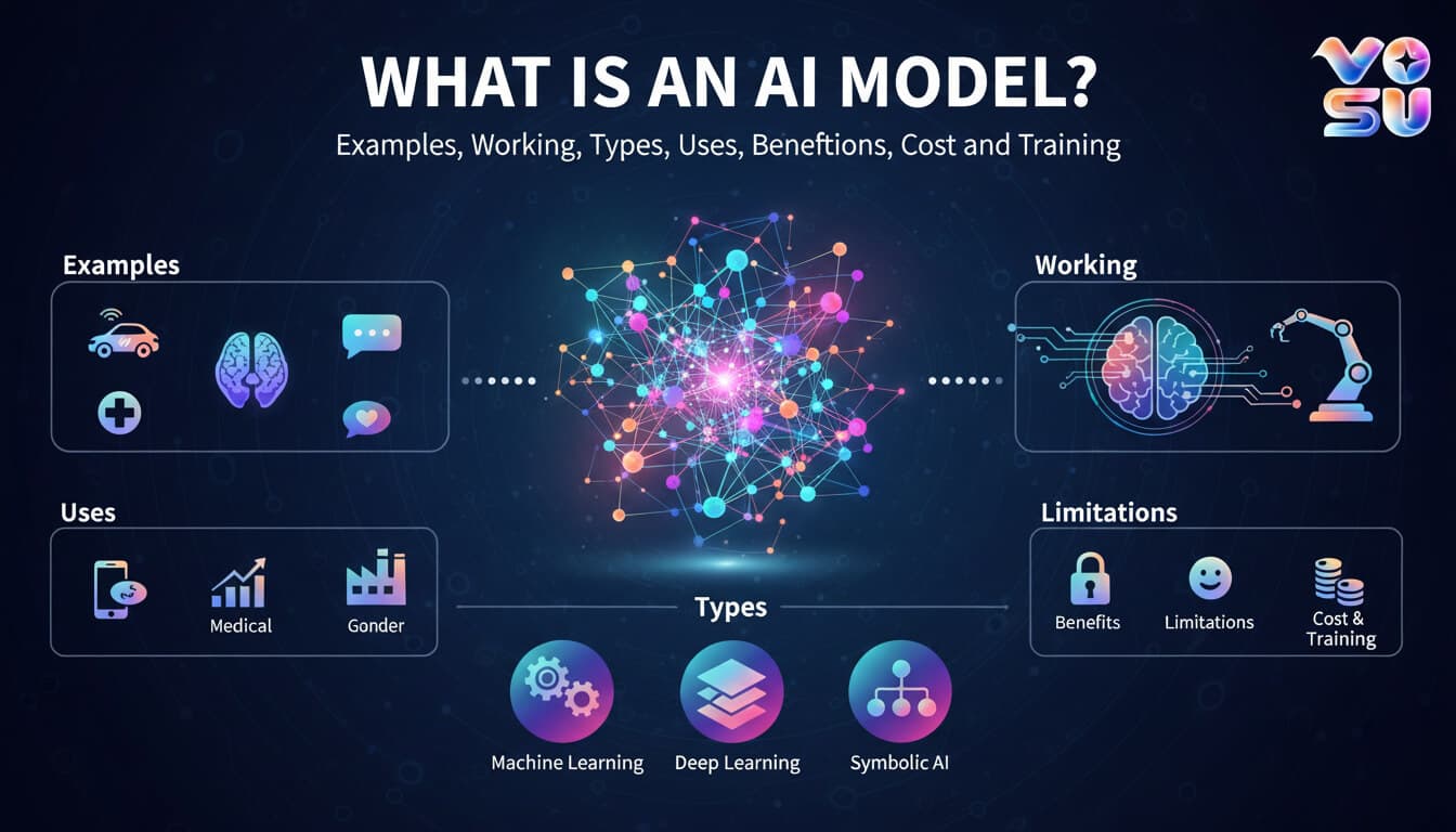 What Is an AI Model? Examples, Working, Types, Uses, Benefits, Limitations, Cost and Training