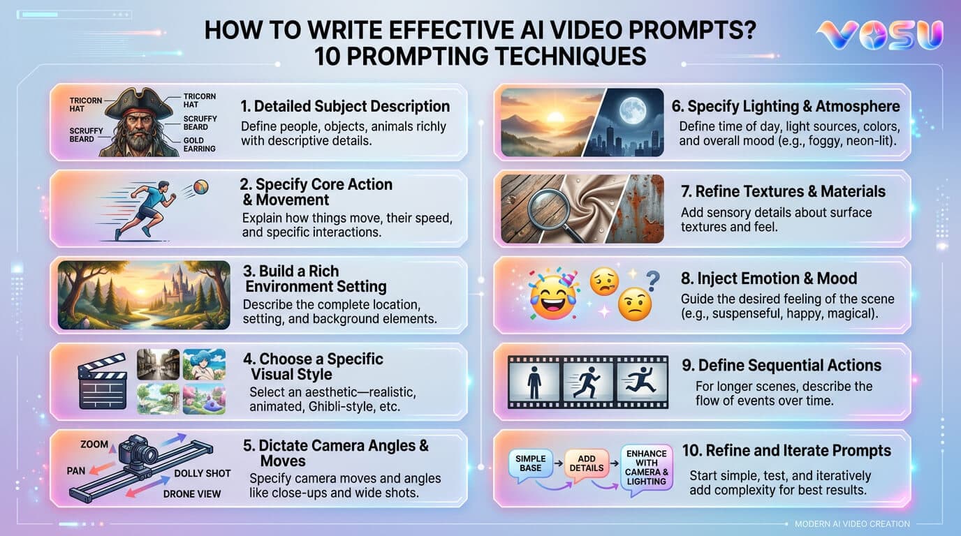 How to Write Effective AI Video Prompts? 10 Prompting Techniques